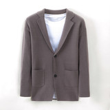 翻领秋季通勤风长袖开衫针织衫/西服毛衣5683P58，男装西服，星座1106