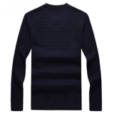 春秋毛衣长袖加大加肥针织抽条圆领纯色套头休闲中青年9883P65，男装针织衫/毛衣，星座1106