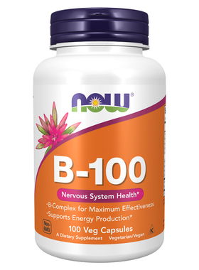 保税仓美国进口NOW诺奥复合维生素b族b100胶囊多种VB含b26b12肌醇