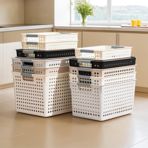 杂物收纳筐洗澡篮厨房黑色储物筐