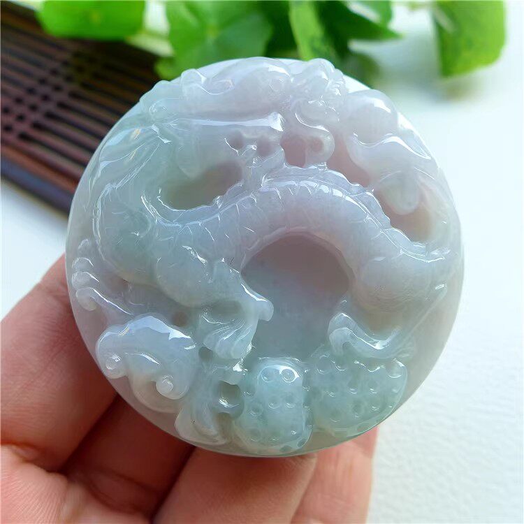 翡翠龙皮带扣腰带扣男玉佩缅甸天然翡翠老坑A冰飘绿翡翠玉石腰扣