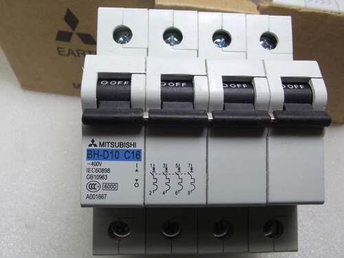 三菱空气开关BH-D10 C16 C13 4P 16A/13A全新原装正品 现货特价