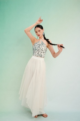 古风SOSO佳花朵吊带温柔