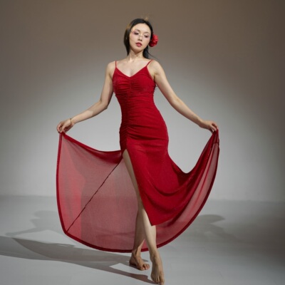 复古爵士包臀鱼尾长裙