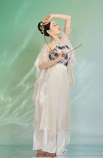 SOSO佳古風(fēng)新中式 古典舞閃光仙氣舞蹈服蝴蝶紗衣演出練功仙女氣質(zhì)