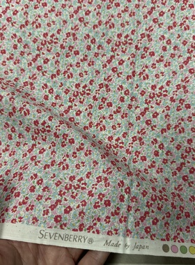 日本SEVENBERRY纯棉高密府绸幅宽112cm一米135克衬衫裙子14元半米