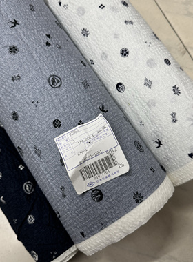 日单纯棉盐缩泡泡棉3色幅宽112cm衬衫厚度一米115克9元半米