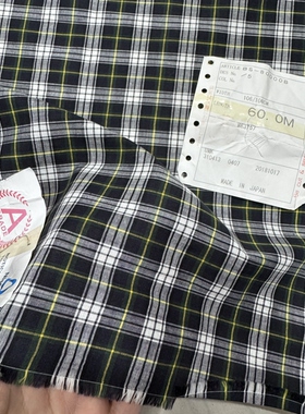 日本产纯棉色织格子幅宽112cm一米115克衬衫裙子手工娃衣8元半米