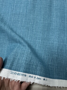 日本SEVENBERRY色织竹节棉幅宽112cm一米150克手工娃衣13元半米