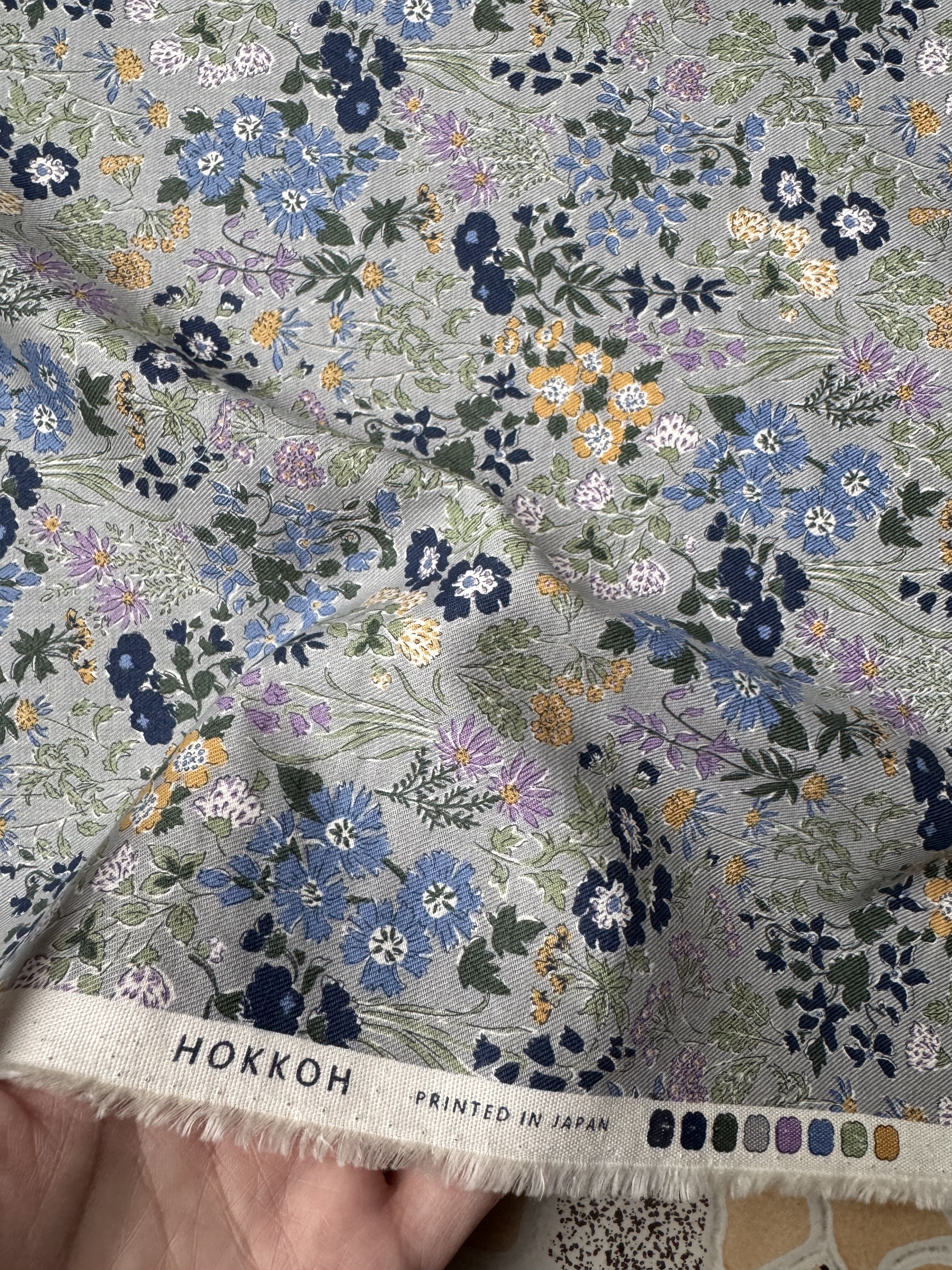 日本HOKKOH北高纯棉柔软细斜纹宽112cm一米140克衬衫裙子28元半米