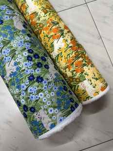 日单纯棉高支棉卡通碎花两色幅宽145cm一米120克10元 半米