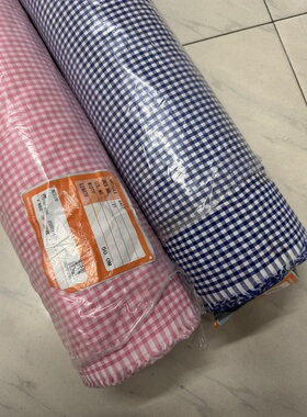 日产纯棉色织格子幅宽112cm一米125克衬衫裙子手工娃衣10元半米