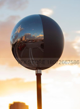 vfx store 25cm影视拍摄球HDRI球半铬半灰球K2球 影视制作 反光球