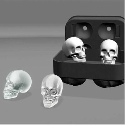 硅胶骷髅头酒吧制冰盒