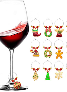 Christmas Wine Glass makers  New Year wine charms wine maker