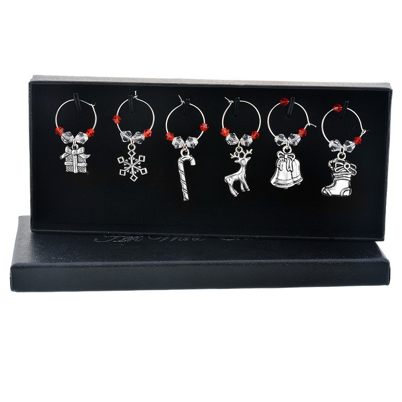 圣诞酒杯标识环水杯标记创意杯挂