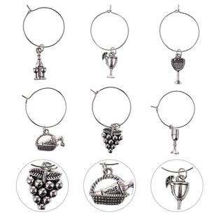 金属红酒杯标记圈杯子标识派对杯子区分器圣诞酒杯环节日杯子装饰