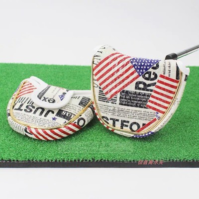 高尔夫推杆套Golf Club Head Cover报纸海报防水半圆推杆头保护套