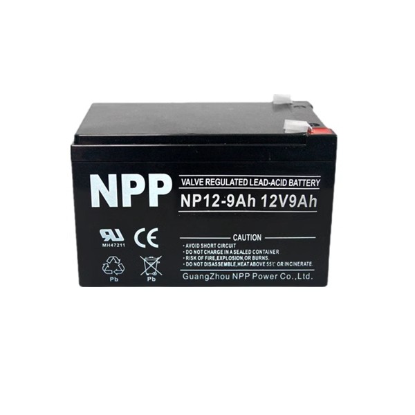 NPP耐普12V9Ah铅酸免维护蓄电池NP12-9Ah消防主机UPS电源电梯