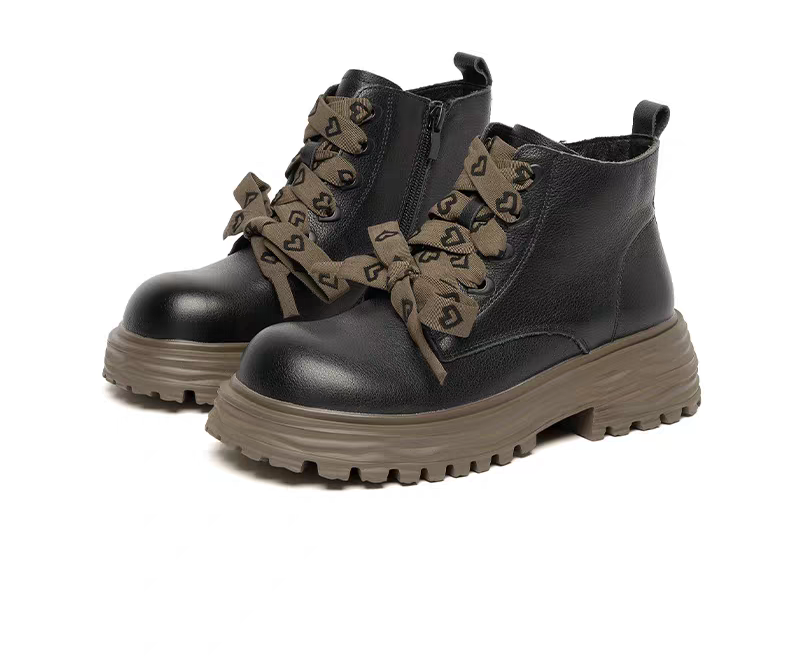 专柜正品娇娅媚妮商场同款撤柜牛皮圆头厚底马丁靴女断码亏本清仓,女鞋,马丁靴,淘宝优惠券,粉丝福利购,淘宝优惠卷