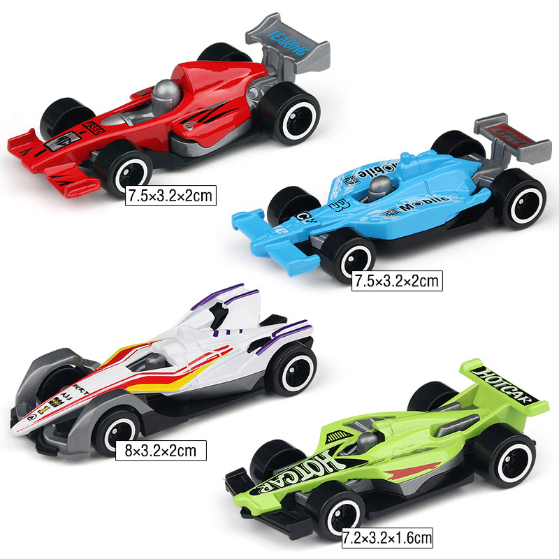 合金小汽车模型玩具 儿童跑车赛车男孩轨道滑行车蛋糕摆件3-9岁