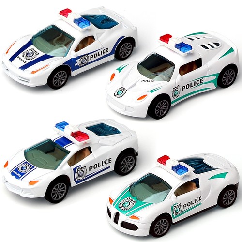 儿童1:55合金车回力赛车警车跑车 男孩口袋小汽车金属车模型玩具