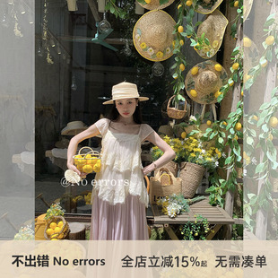 不出错 No errors 重工蕾丝装饰薄纱上衣
