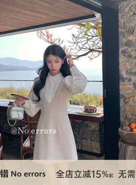 不出错No errors【暮色花园】短款显瘦背带a字连衣裙 2026春新款