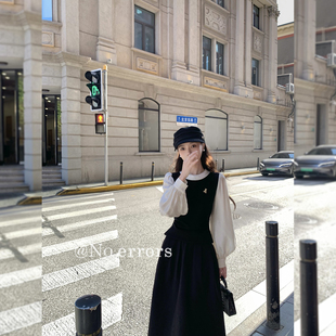 不出错No errors 【斯嘉丽】针织拼接假两件上衣贵气轻奢优雅