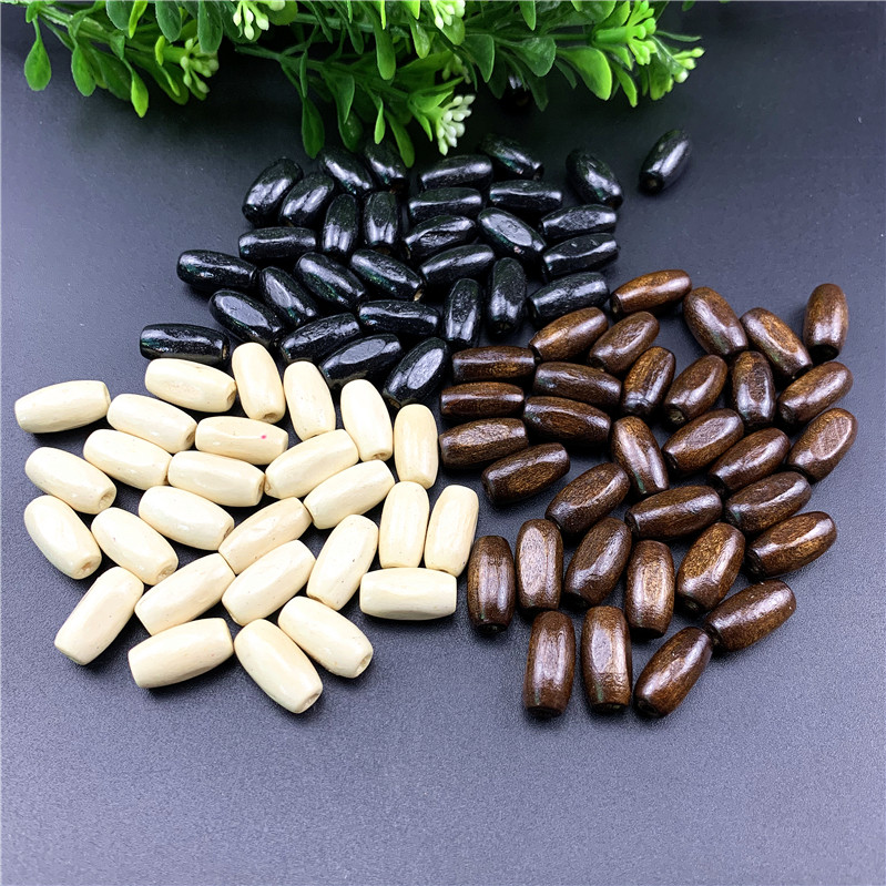 异形散木珠子手工配件原木椭圆手链项链隔珠串珠饰品编织材料包邮