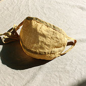 时尚 棉麻印花口罩女 网红文艺立体双层防晒透气纯苎麻亚麻防尘薄款