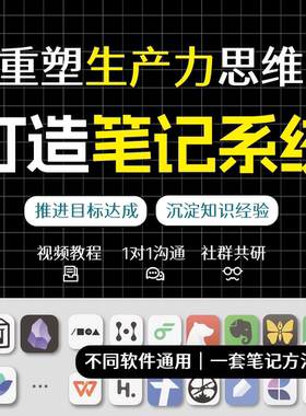 打造第二大脑Notion课程obsidian同步知识模版教程卡片盒防弹笔记
