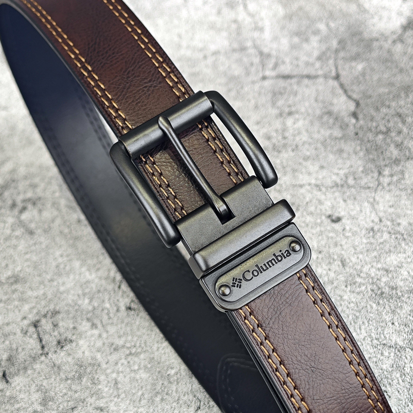 美国Columbia哥伦比亚男士皮带针扣双面用翻转头休闲腰带百搭现货