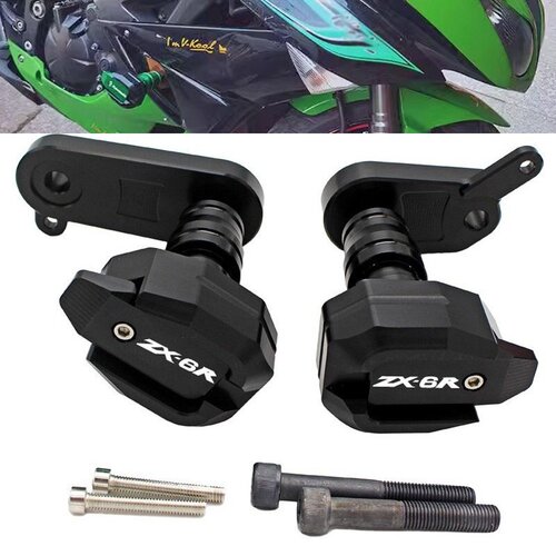 改装配件 适用川崎 ZX6R 636 2009-2012 车身防摔胶防摔棒防摔球
