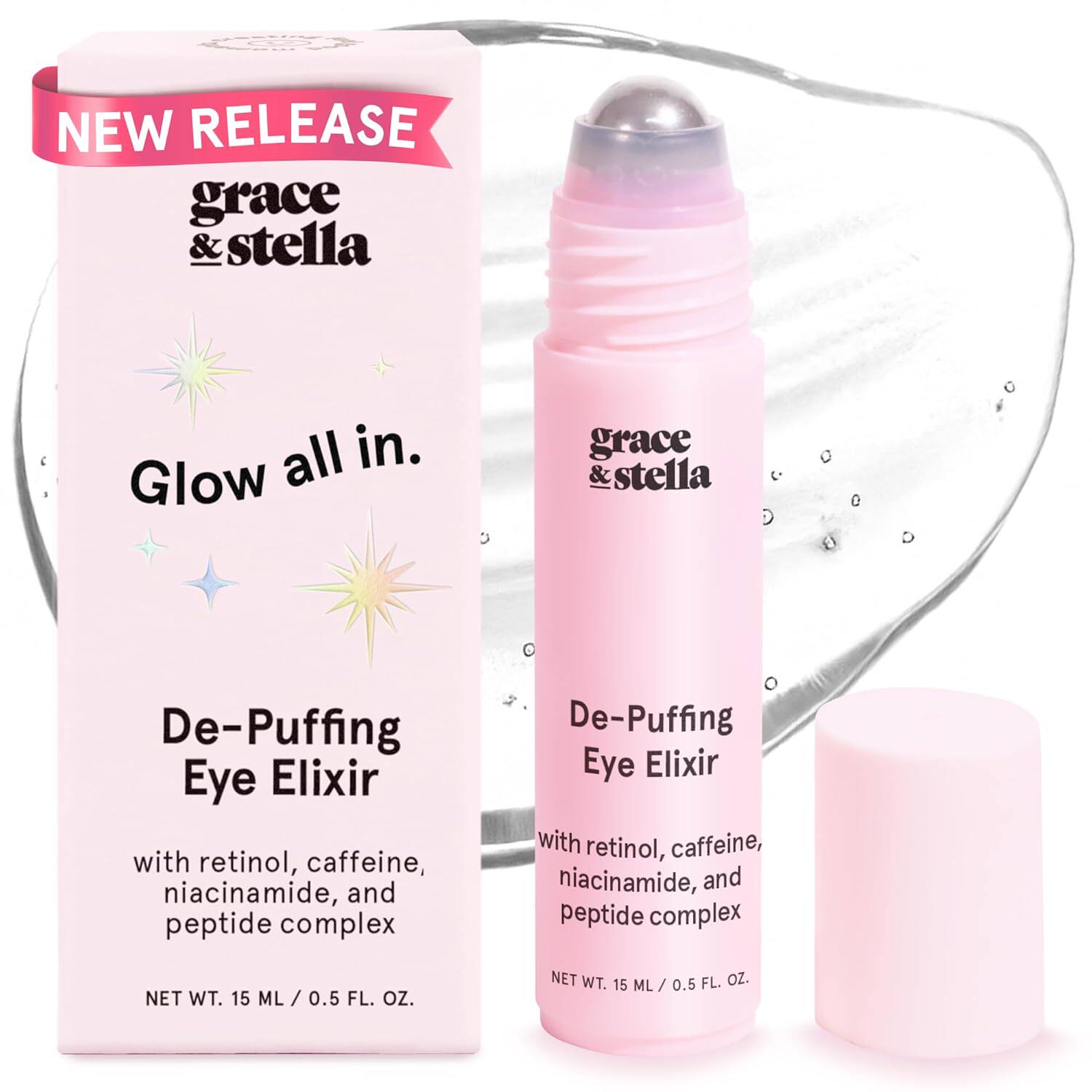 US直邮 grace & stella 眼下提亮滚轮视黄醇与含咖啡因眼部精华霜