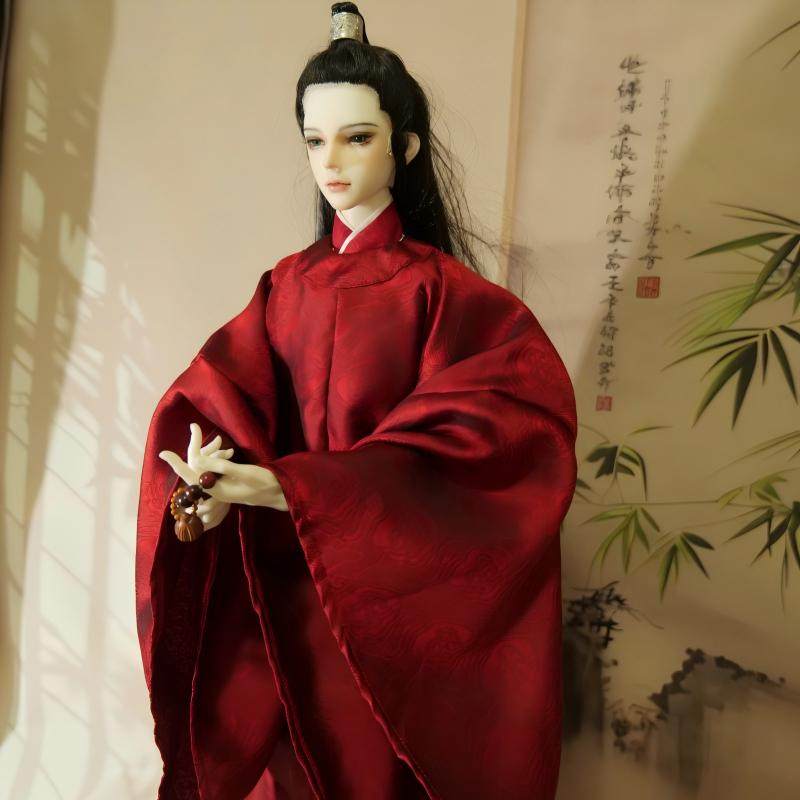 【玲珑阁】bjd娃衣宋制襕袍官服祥云红古装汉服三分叔