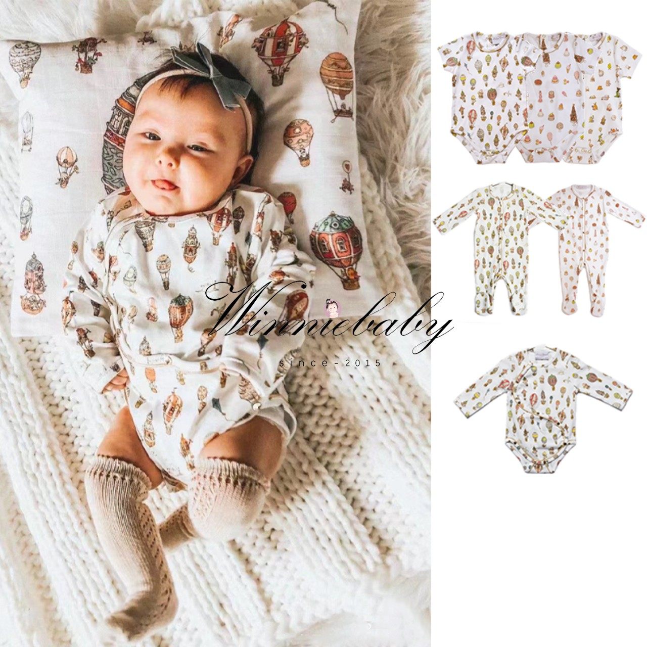 法国atelierchoux新生儿宝宝短袖长袖有机棉包屁衣/连体爬服/长裤