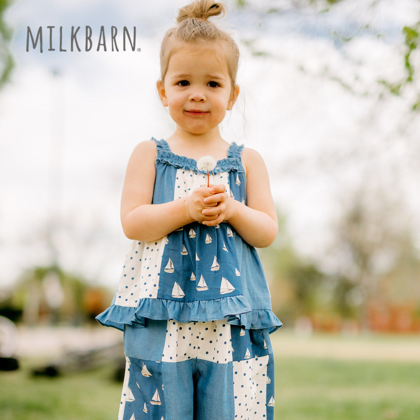 Milkbarn春夏儿童拼色连体衣