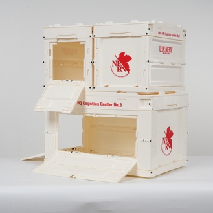 eva联名可侧开门折叠箱子 福音战士周边二次元装书店铺装饰收纳箱