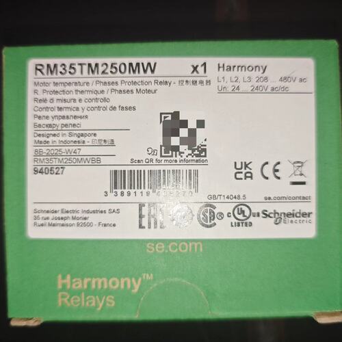 议价测量继电器RM35TM250MWRM35TF30MWRM35UA13MW