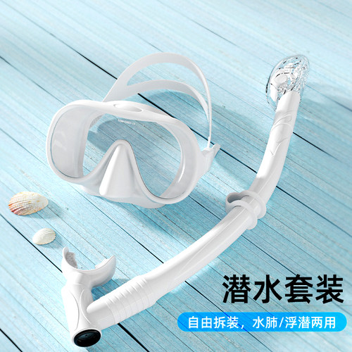 浮潜面罩呼吸管面镜套装