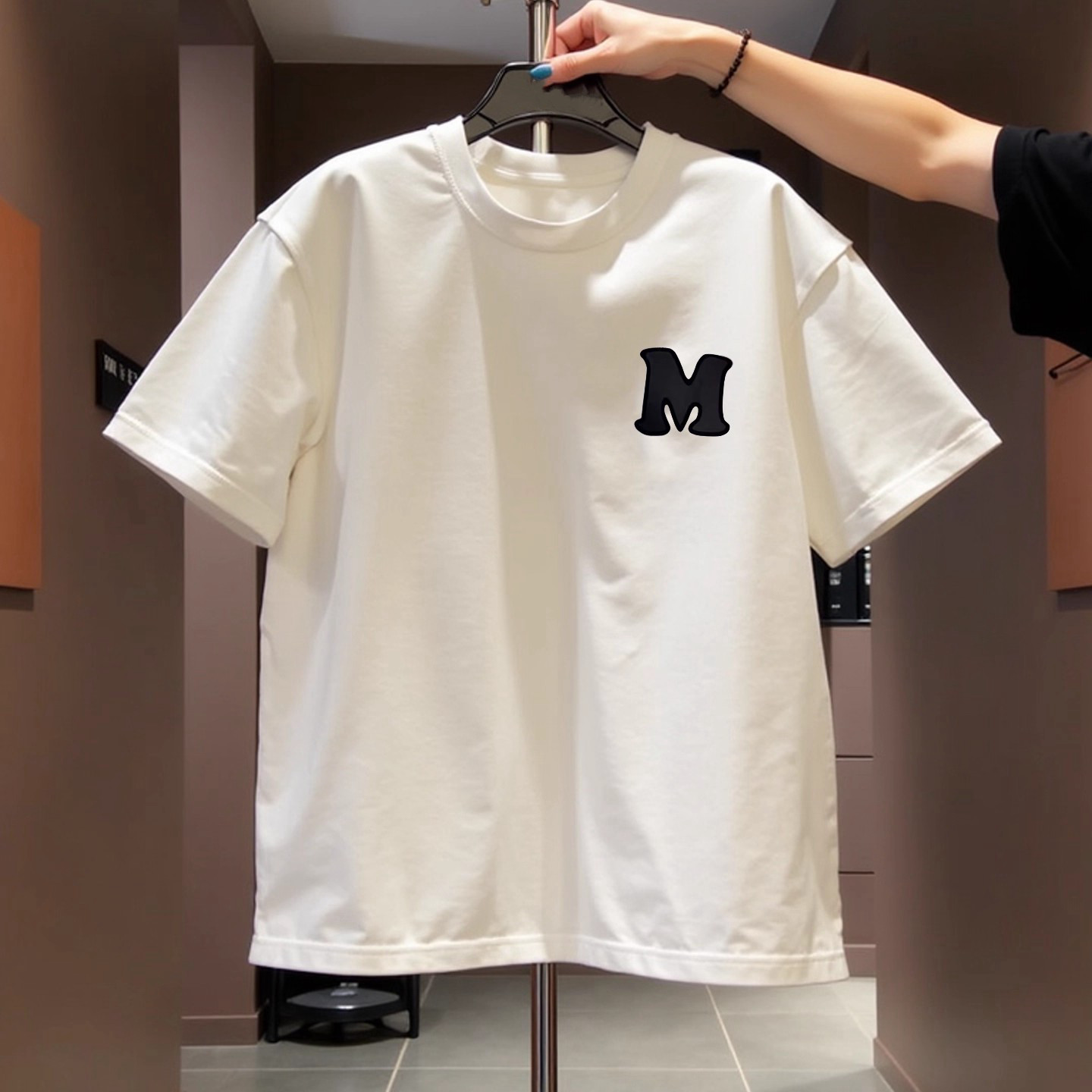 春夏季新款纯棉重磅潮流短袖T恤男美式休闲字母M宽松防晒半袖女,男装,时尚防晒服,淘宝优惠券,粉丝福利购,淘宝优惠卷