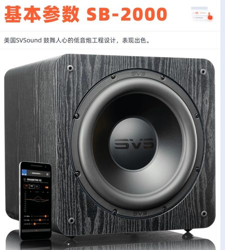美国SVS有源密闭导向重低音炮