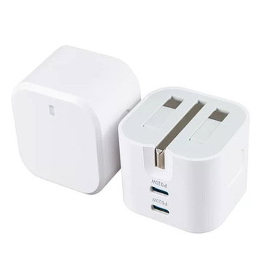 usb英规折叠50W双Type-C快充插头