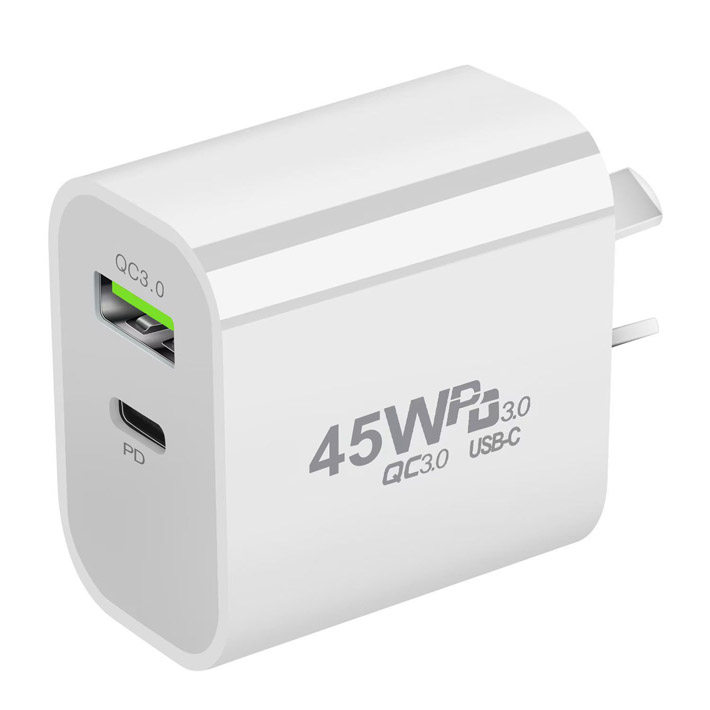 45w USB-A澳规标typec充电头3a手机40w充电器二扁八字脚角插座澳洲大利亚新西兰旅充火车站双口USB快充电插头