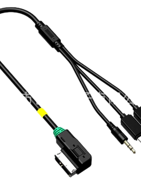 适用奥迪AMI音乐接口USBC数据线A6LA4LA5A8LQ3Q5音频线35mm转接线