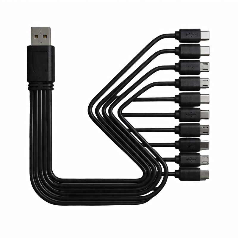 Type-C转MicroUSB一拖十快充线图片