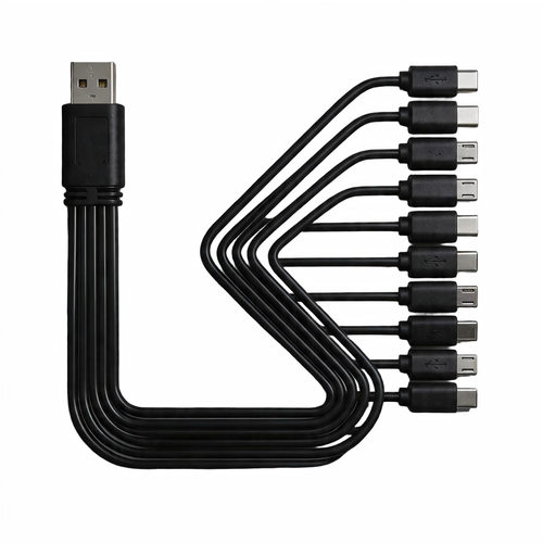 Type-C转MicroUSB一拖十快充线