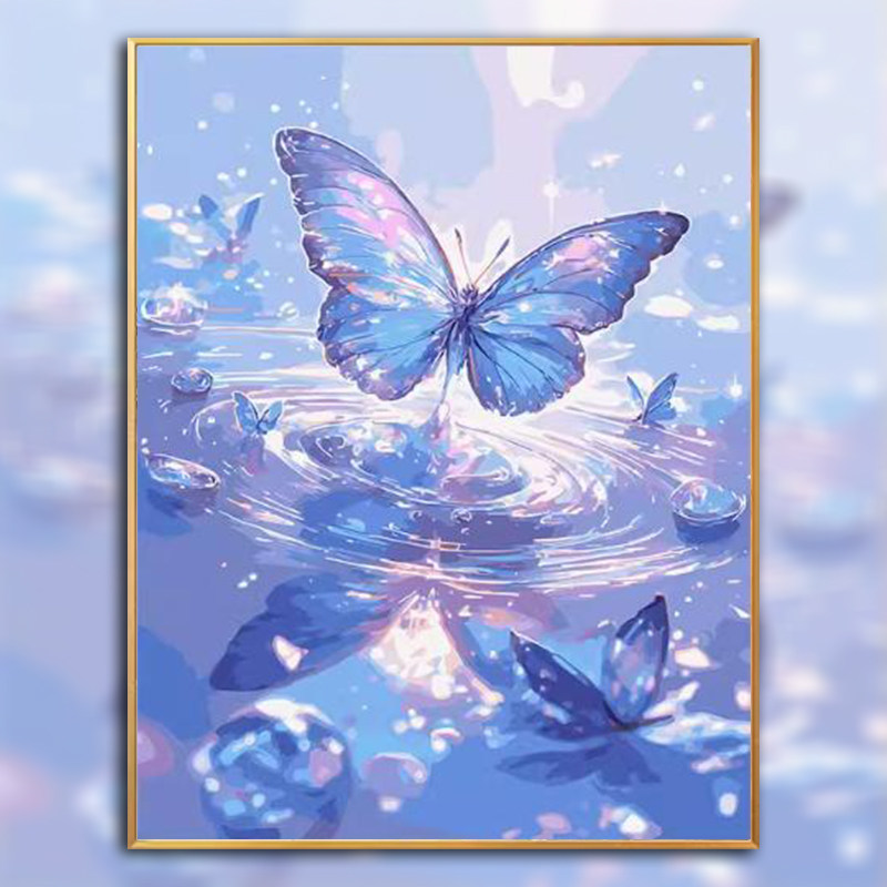 唯美蝴蝶十字绣2025新款线绣客厅卧室手工刺绣小件钻石画满钻diy,居家布艺,十字绣套件,淘宝优惠券,粉丝福利购,淘宝优惠卷
