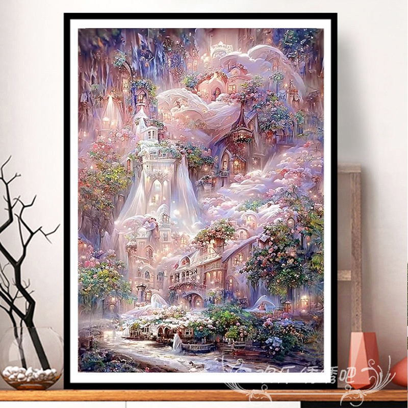 十字绣钻石画新款客厅卧室梦幻婚礼手工diy自己绣风景钻石画满钻